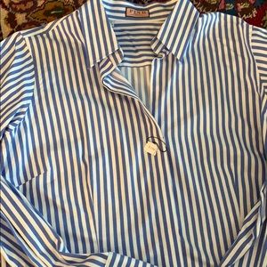 Blue stripe blouse